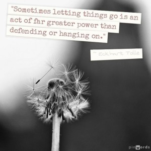 Eckhart Tolle quote re letting go - Pinwords.com